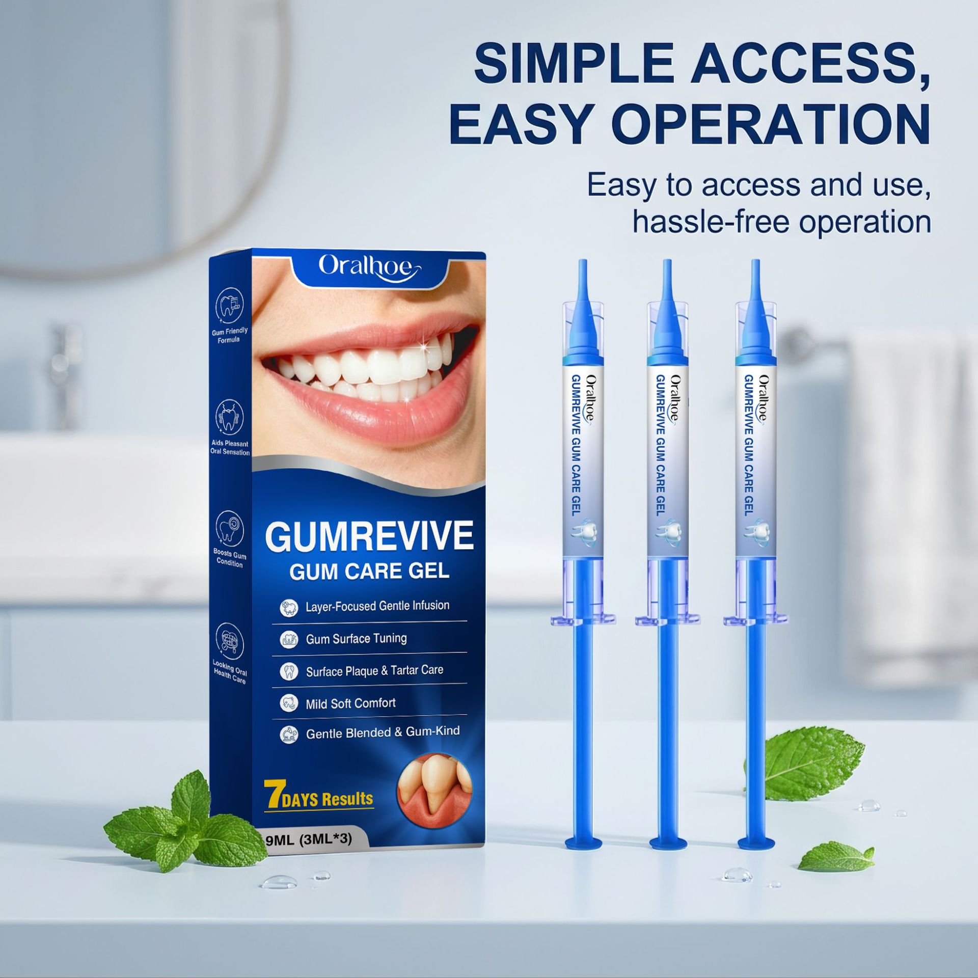 Teeth Whitening Q&M - Ağız Bakım Jeli 3 Parça Diş